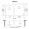 Ruvati 32-inch Undermount 40/60 Double Bowl 16 Gauge Stainless Steel Kitchen Sink - RVM4315