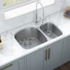 Ruvati 32-inch Undermount 60/40 Double Bowl 16 Gauge Stainless Steel Kitchen Sink - RVM4400