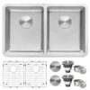 Ruvati 28-inch Undermount Kitchen Sink 50/50 Double Bowl 16 Gauge Stainless Steel - RVM5077 Ruvati 28-inch Undermount Kitchen Sink 50/50 Double Bowl 16 Gauge Stainless Steel - RVM5077