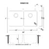 Ruvati 33 x 22 inch Drop-in Topmount Kitchen Sink 16 Gauge Stainless Steel 50/50 Double Bowl - RVM5150 Ruvati 33 x 22 inch Drop-in Topmount Kitchen Sink 16 Gauge Stainless Steel 50/50 Double Bowl - RVM5150