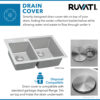 Ruvati 33 x 22 inch Drop-in Topmount Kitchen Sink 16 Gauge Stainless Steel 60/40 Double Bowl - RVM5166 Ruvati 33 x 22 inch Drop-in Topmount Kitchen Sink 16 Gauge Stainless Steel 60/40 Double Bowl - RVM5166