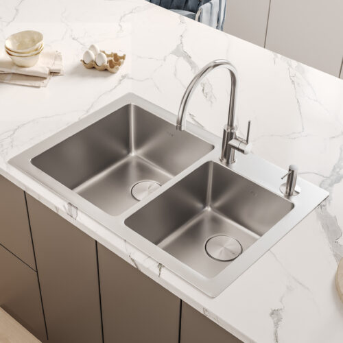 Topmount Double Bowl Sink