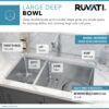Ruvati 32-inch Undermount Kitchen Sink 30/70 Double Bowl 16 Gauge Stainless Steel - RVM5307