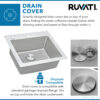 Ruvati 23 x 20 inch Drop-in Topmount Kitchen Sink 16 Gauge Stainless Steel Single Bowl - RVM5923