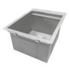 Ruvati 15 x 20 inch Marine Grade T-316 Workstation Topmount RV Boat Outdoor Sink Stainless Steel - RVQ5210