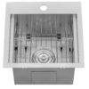 Ruvati 15 x 15 inch Marine Grade T-316 Workstation Topmount RV Boat Outdoor Sink Stainless Steel - RVQ5215