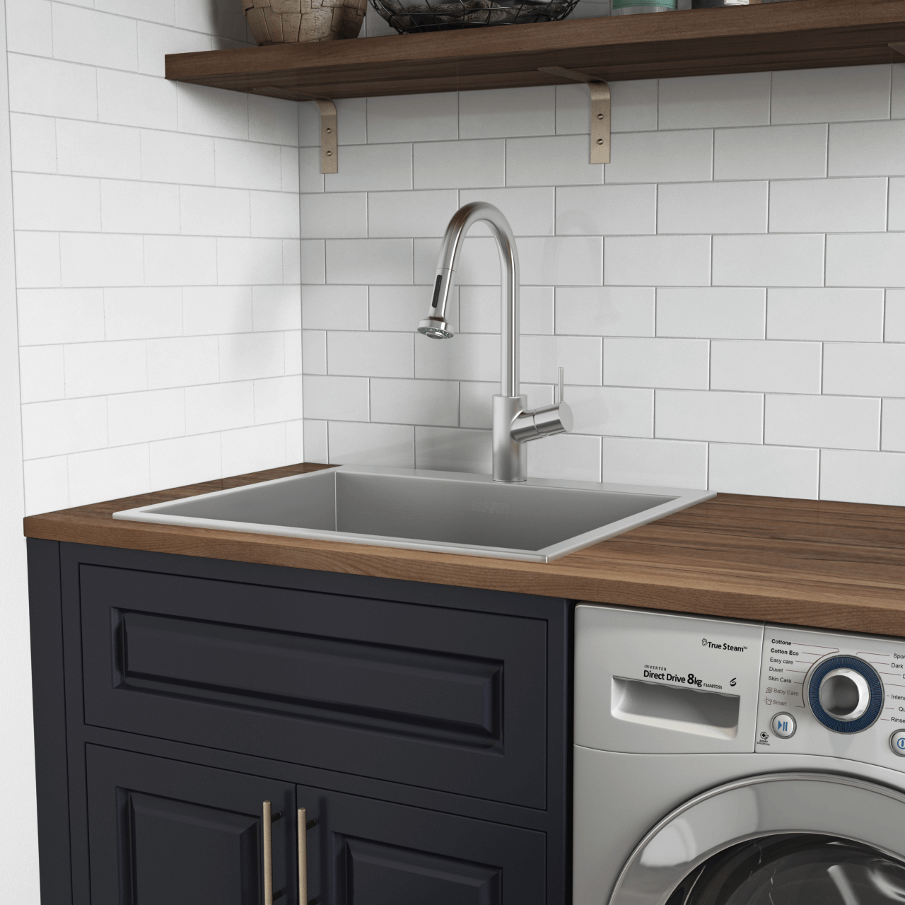 Installing A Sink In Your Laundry Room Next to Washer