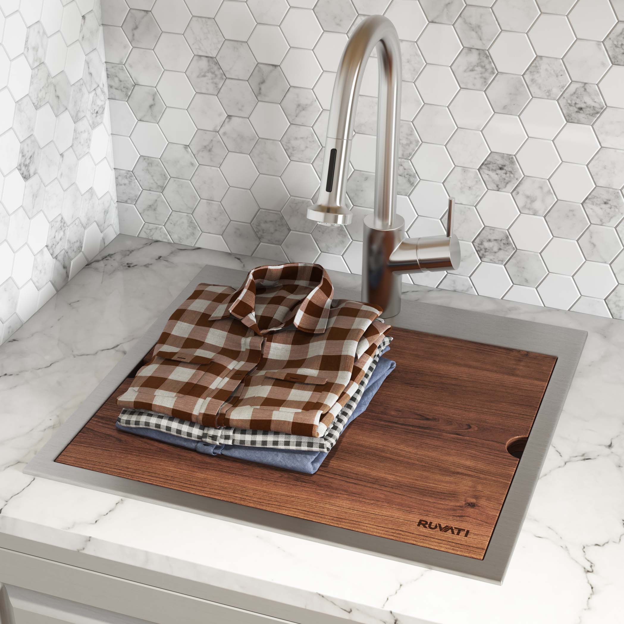 Topmount Laundry Workstation Sink