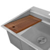 Ruvati 25 x 22 x 12 inch Deep Laundry Workstation Sink with Washboard Topmount Stainless Steel - RVU6553 Ruvati 25 x 22 x 12 inch Deep Laundry Workstation Sink with Washboard Topmount Stainless Steel - RVU6553