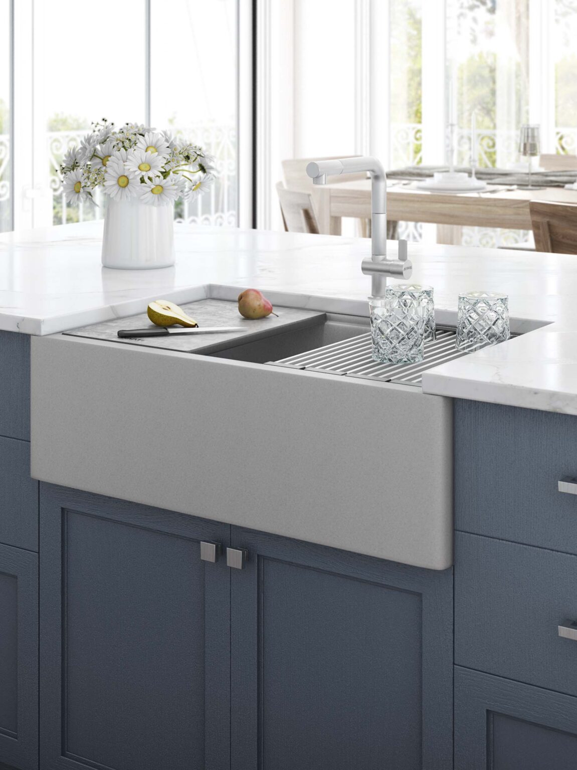 A New Take on Farmhouse Style: RUVATI OFFERS GRANITE LOOK & EXPANDED FUNCTION WITH STYLISH EPICAST WORSTATION SERIES