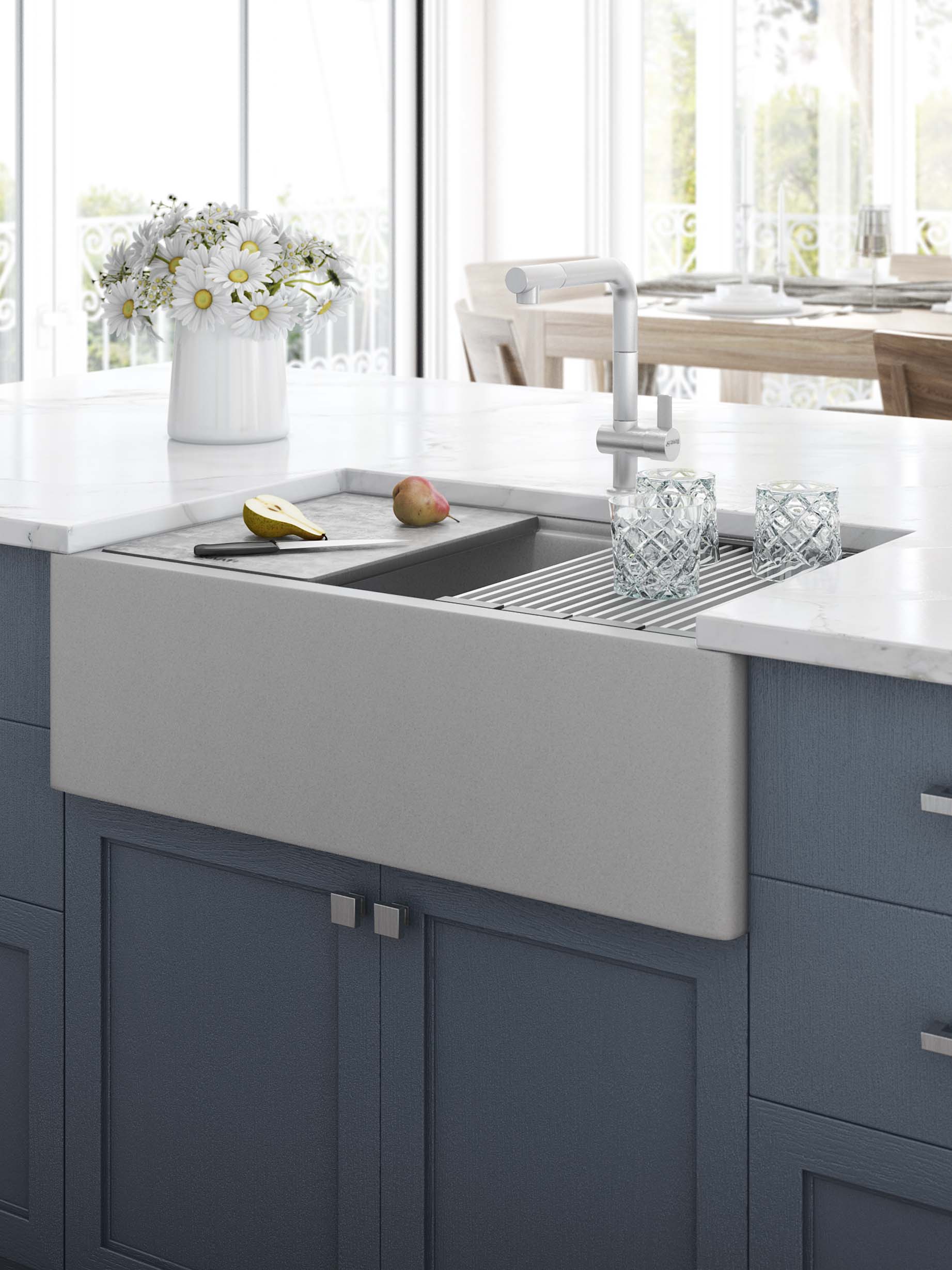 A New Take on Farmhouse Style: RUVATI OFFERS GRANITE LOOK & EXPANDED FUNCTION WITH STYLISH EPICAST WORSTATION SERIES