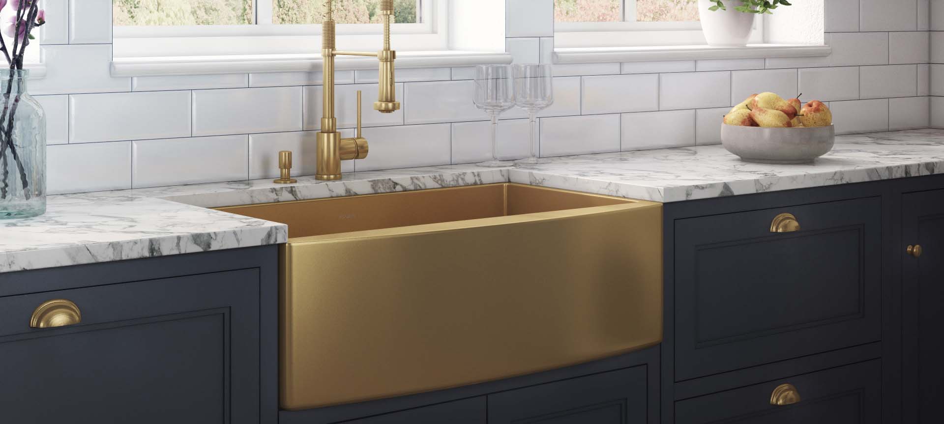 Gold Sinks For A Kitchen Glow Up